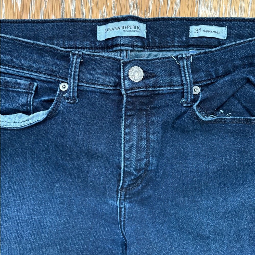 Banana Republic Blue Skinny Ankle Jeans - Picture 3 of 5
